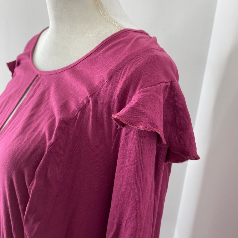 Torrid Fuchsia Keyhole Ruffle Dress - Picture 3 of 8